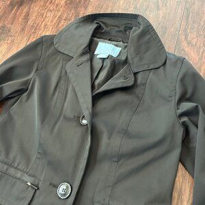 Women's Black Nine West Lightweight Three Button "Peacoat" S/P